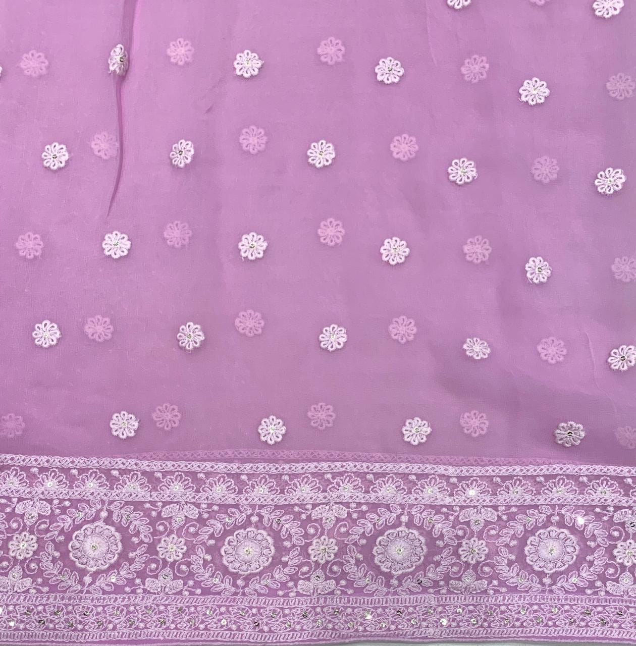 Nafisa Gorgette saree Chikankari sarees Indian saree