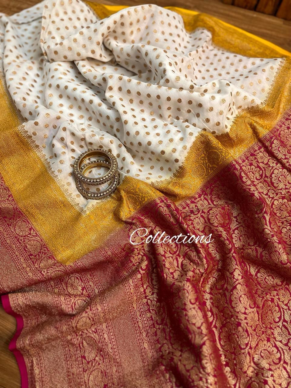 White khaddi georgette saree Indian sarees blouse
