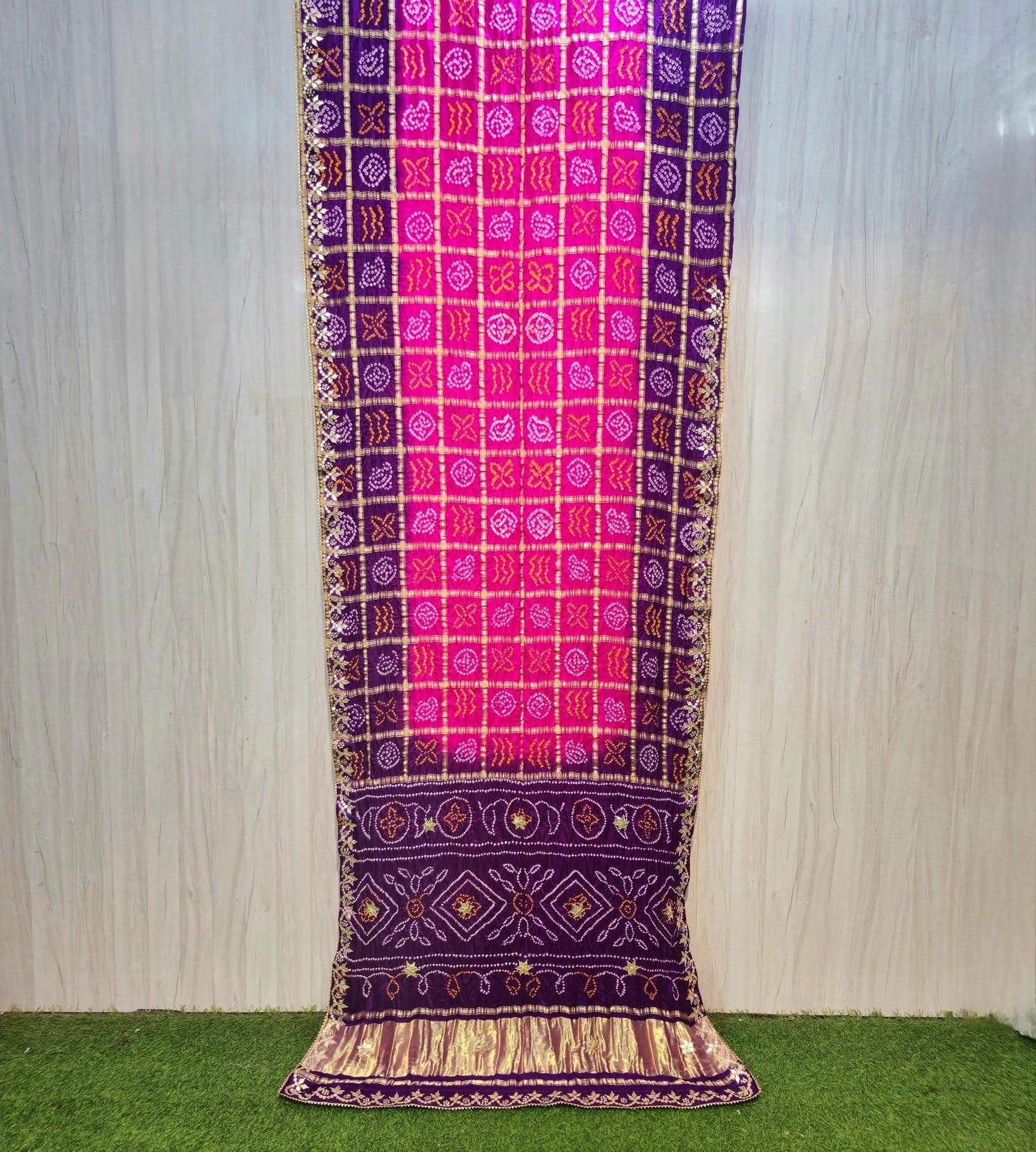 Purple pink Gajji silk saree gharchola saree exclusive sari blouse