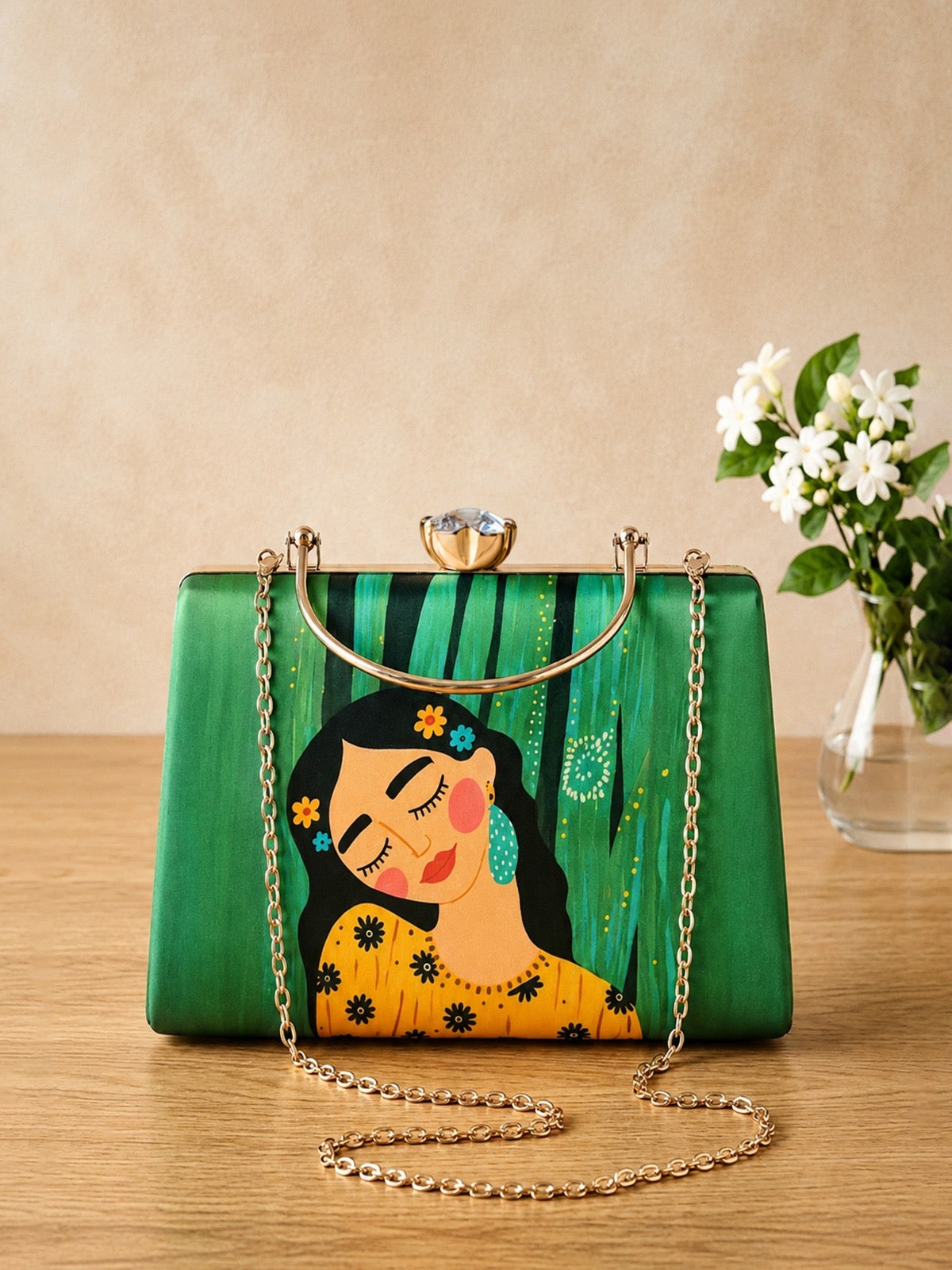 Designer clutch printed clutch Partywear purse