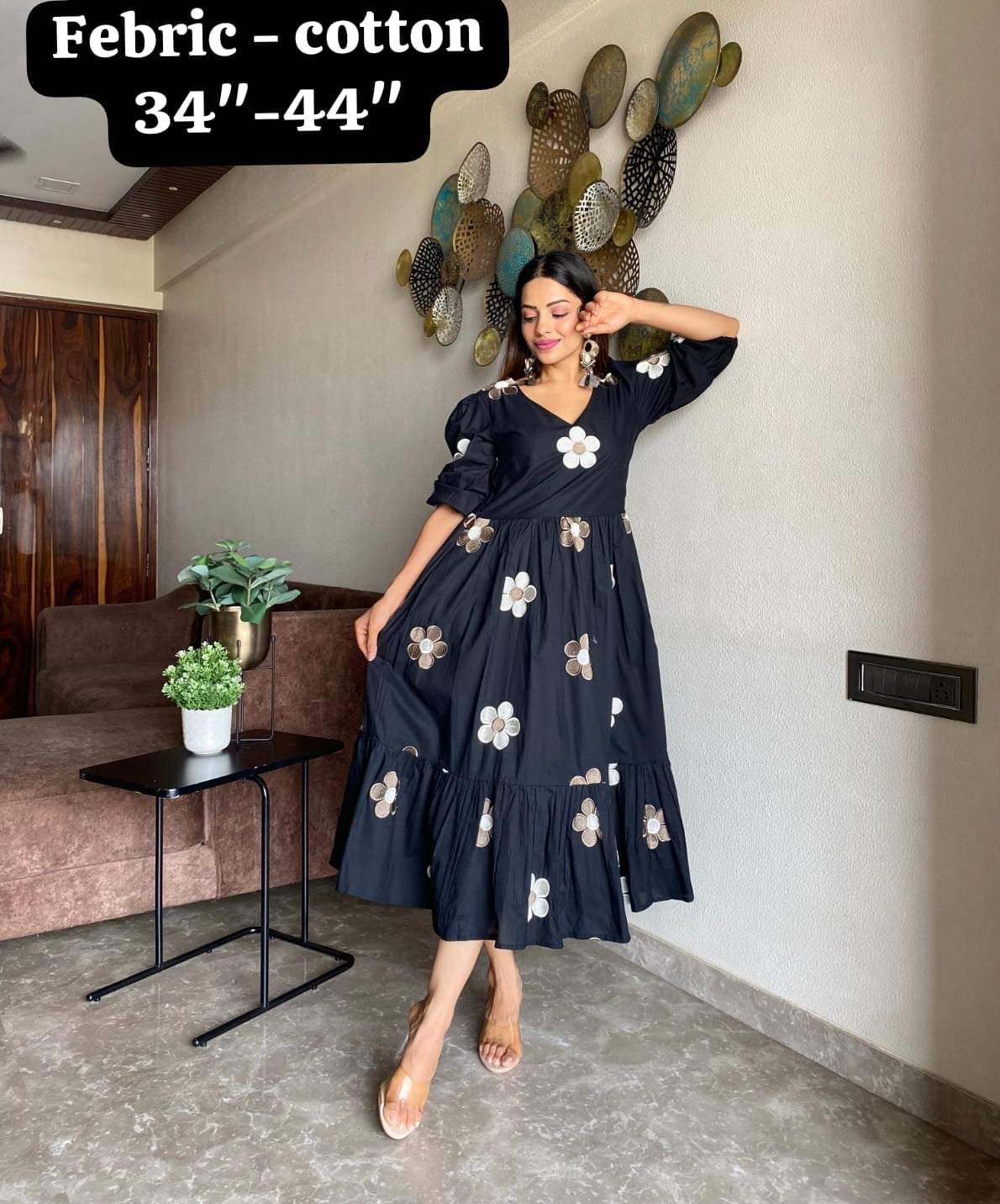Rashi black gown dress Indian dress