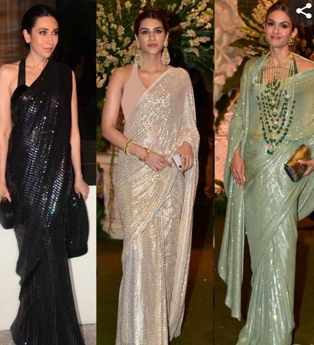 Sequence partywear beautiful saree