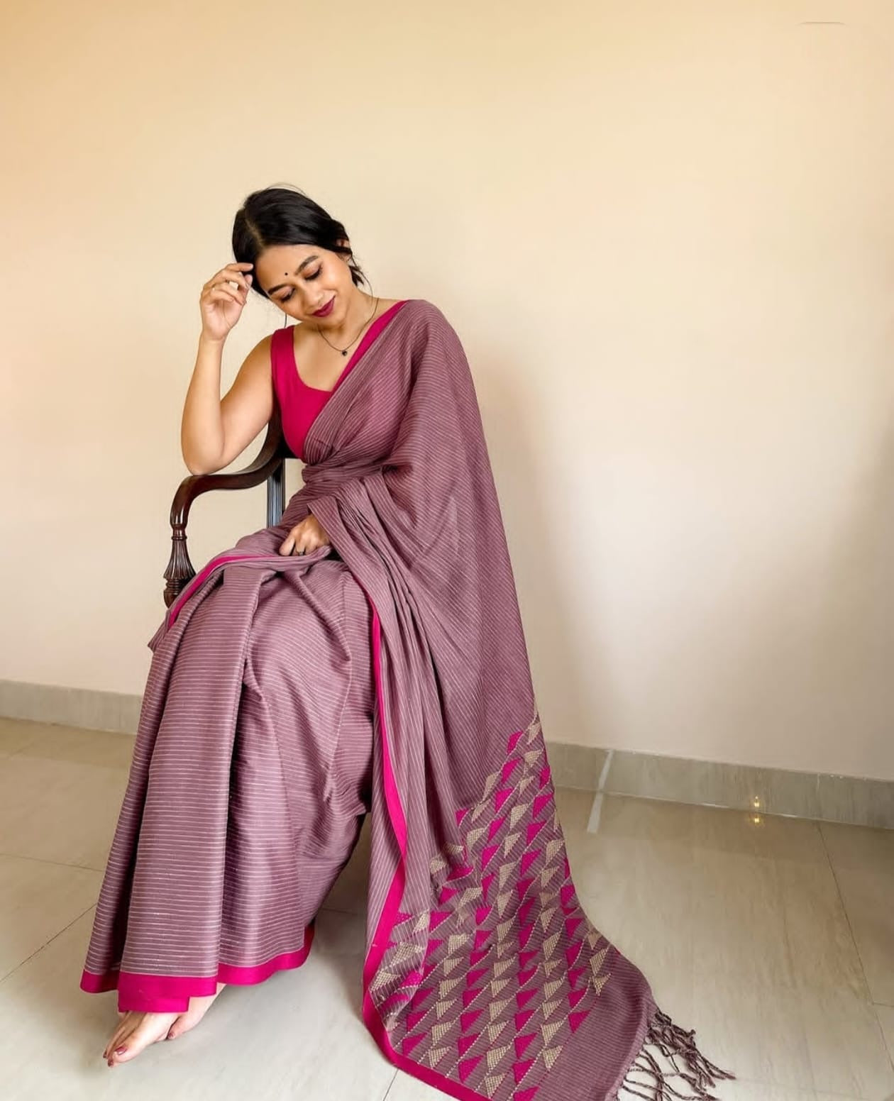 Handmade cotton saree khaddi cotton sarees blouse women sari