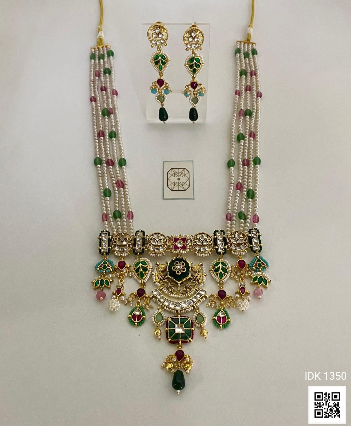 Ramiya Kundan necklace set pearl statement necklace set Indian necklace set