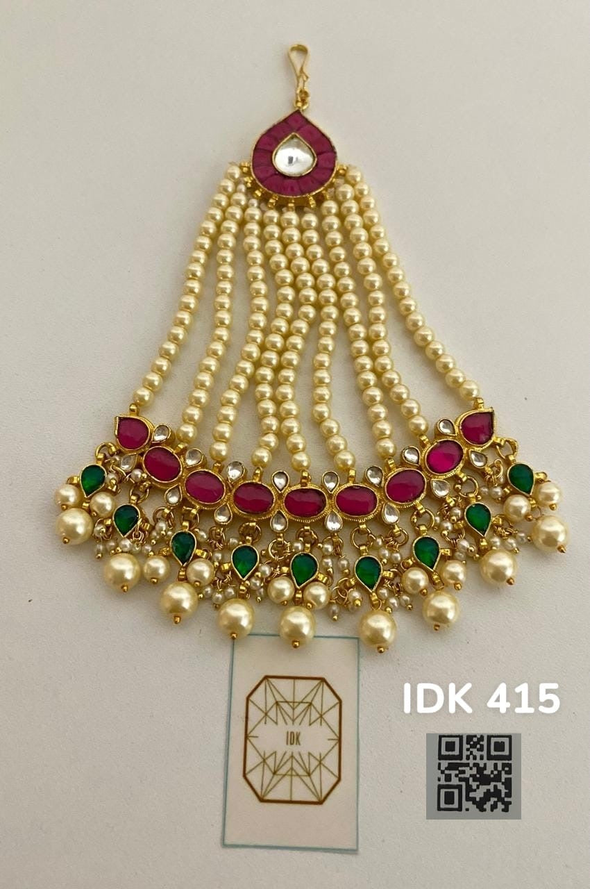 Kundan passa pearl jhumar Pakistani jewellery
