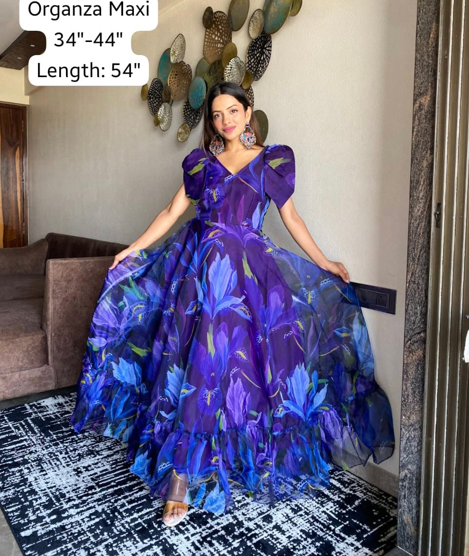 blue organdy dress Vintage Beautiful Blue Organdy Dress