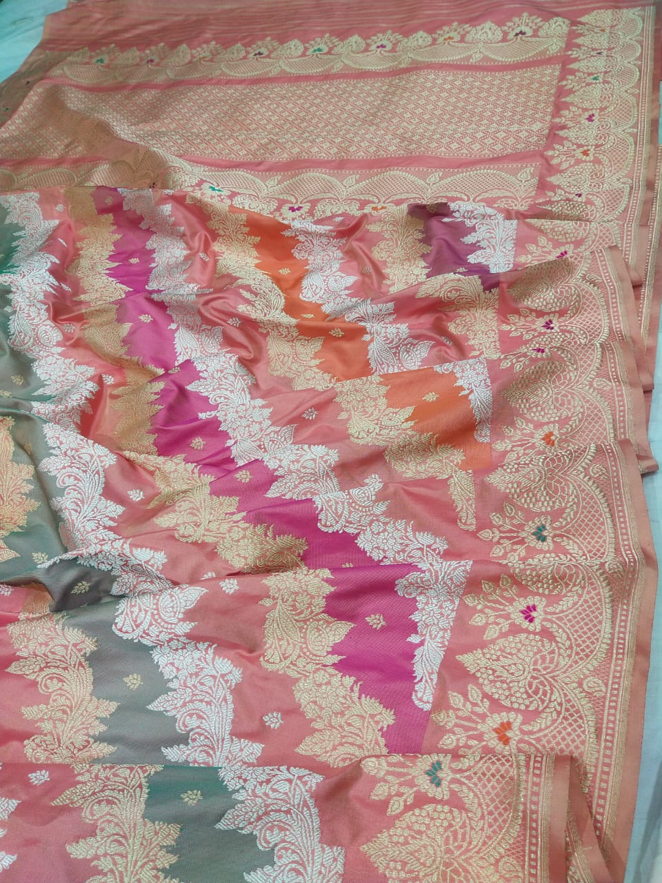 Ramisha Banarsi Katan silk rangkart saree
