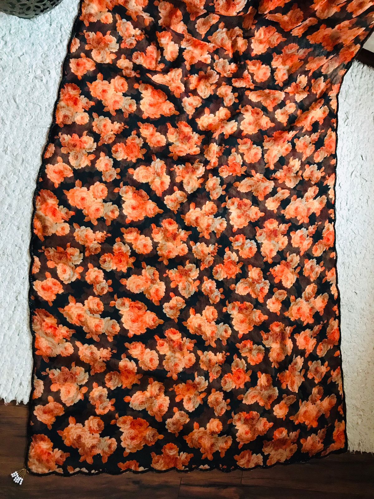 Spring floral printed saree