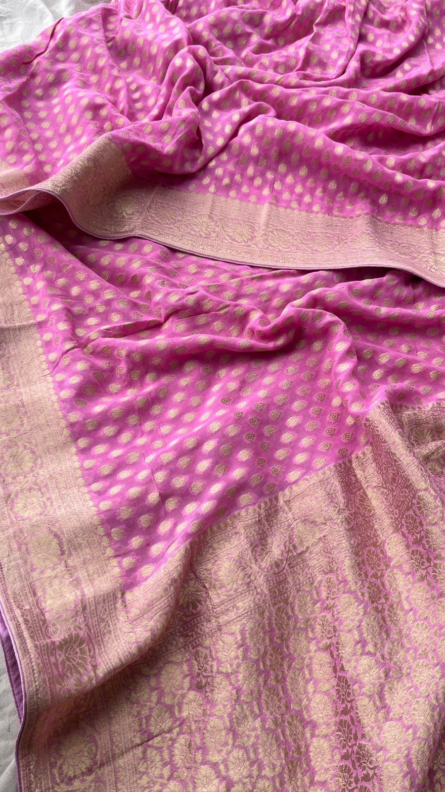 Lavina khaddi gorgette saree Indian saree