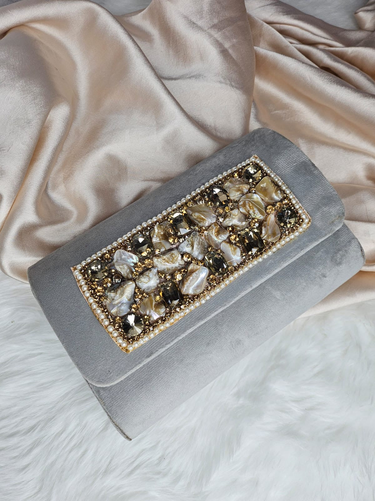 Crystal flap clutch bag women purse