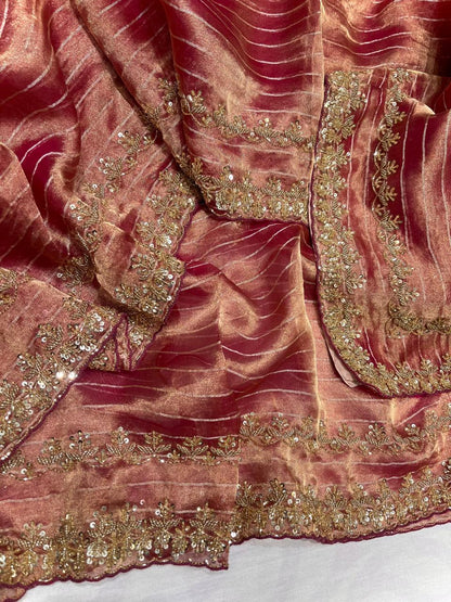 Rumika Tissue Saree Organza Saree Indian Sari