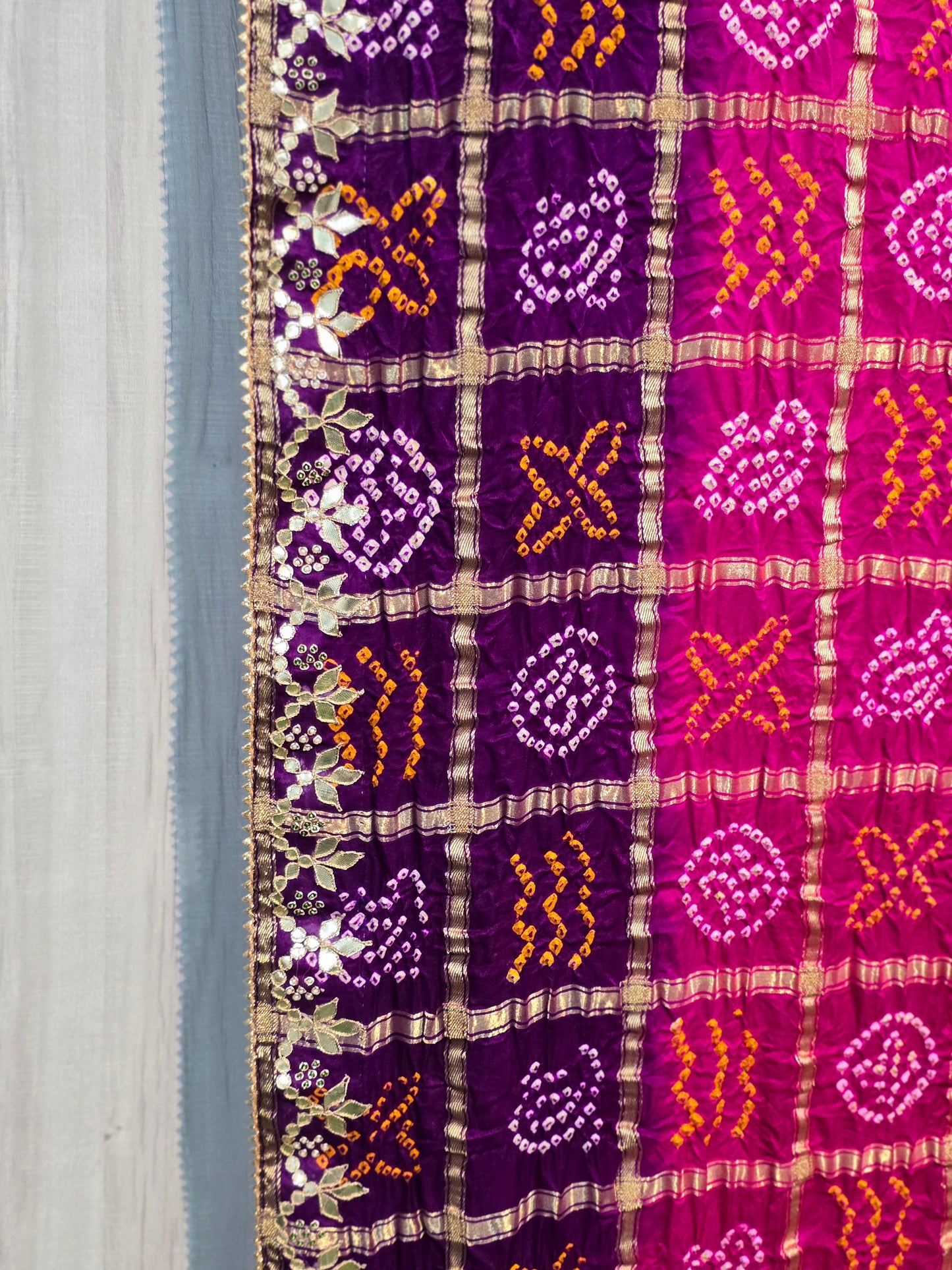 Purple pink Gajji silk saree gharchola saree exclusive sari blouse