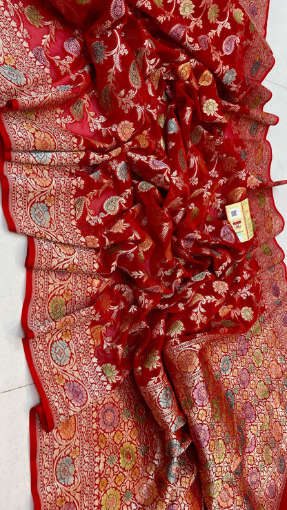 Mahitashi gorgette saree Indian sari blouse