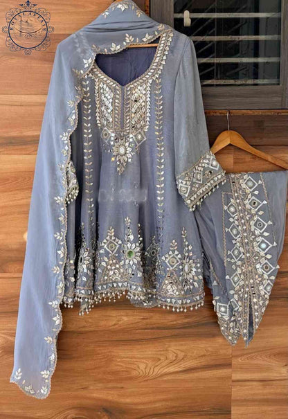 Tissue stitched dress gottapatti dress Partywear dresses for women