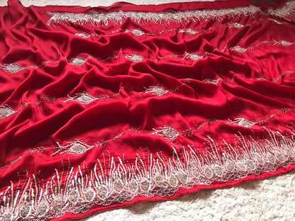 Red Rich Luxury Premium Organza Silk Sarees