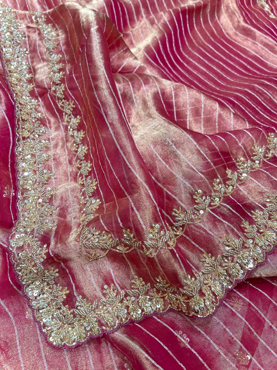 Rumika Tissue Saree Organza Saree Indian Sari