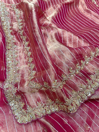 Rumika Tissue Saree Organza Saree Indian Sari