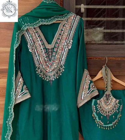 Silk stitched designer dress handmade designer stitched dresses Indian dress