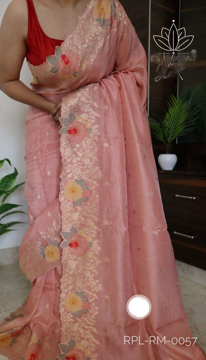 Munga Meenakari saree silk saree Indian sari blouse