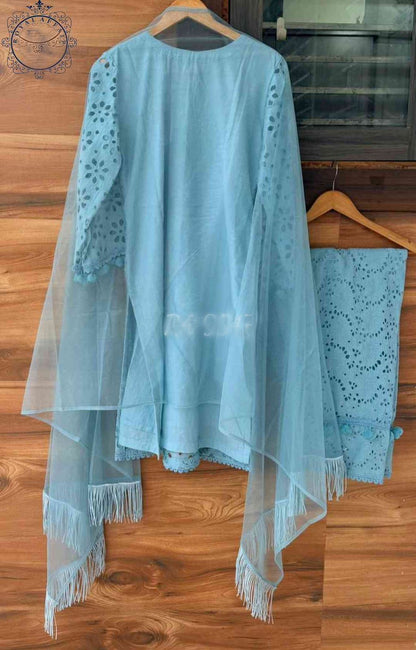 Chikankari dress stitched dress bridesmaid dress