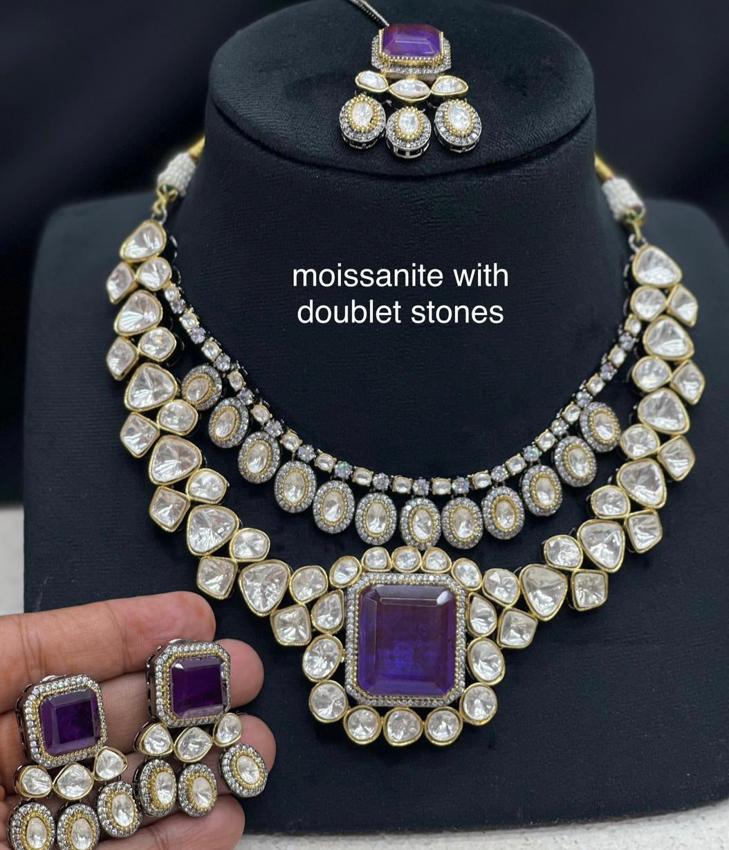 Lubina Kundan polki choker set