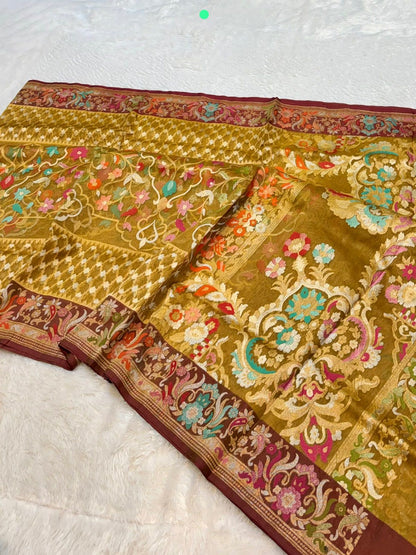 Handmade kora saree jamdani tilfi saree Indian sari blouse