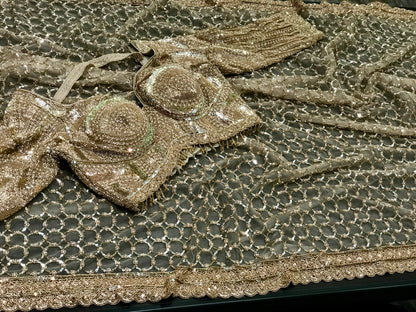 Gold net saree designer sarees blouse designer sari