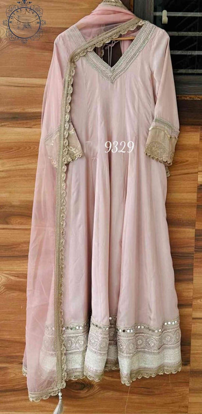 Pink Anarkali dress Indian salwar suit designer suit