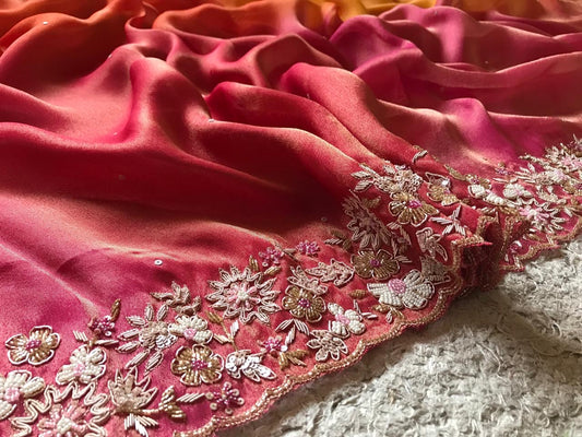 Ramaisha Tissue Organza saree Luxury styled sarees blouse