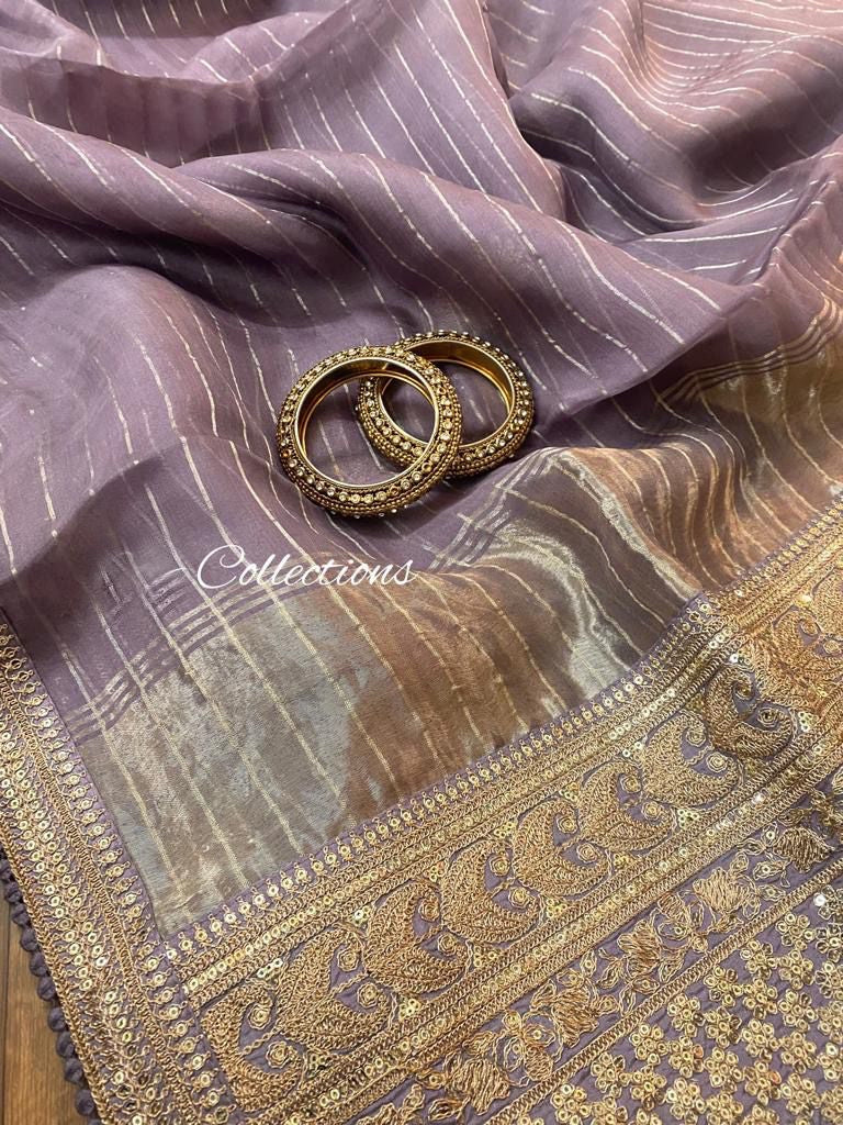 Malaiva organza silk saree Indian sari