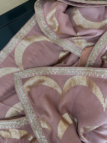 Celebrity inspired sequence partywear sarees