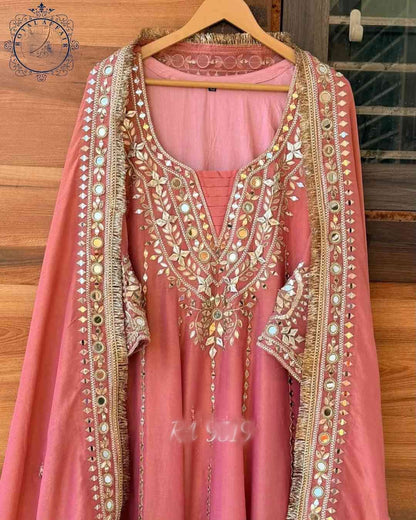 Tissue dress designer Anarkali dress stitched long dress
