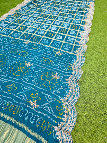 Rama gharchola saree gajji silk sarees blouse Indian sari