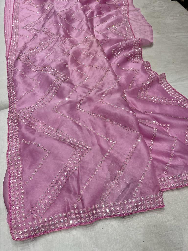 Nishin sequence Organza Saree Indian Saree