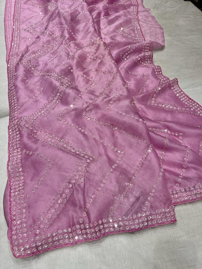 Nishin sequence Organza Saree Indian Saree