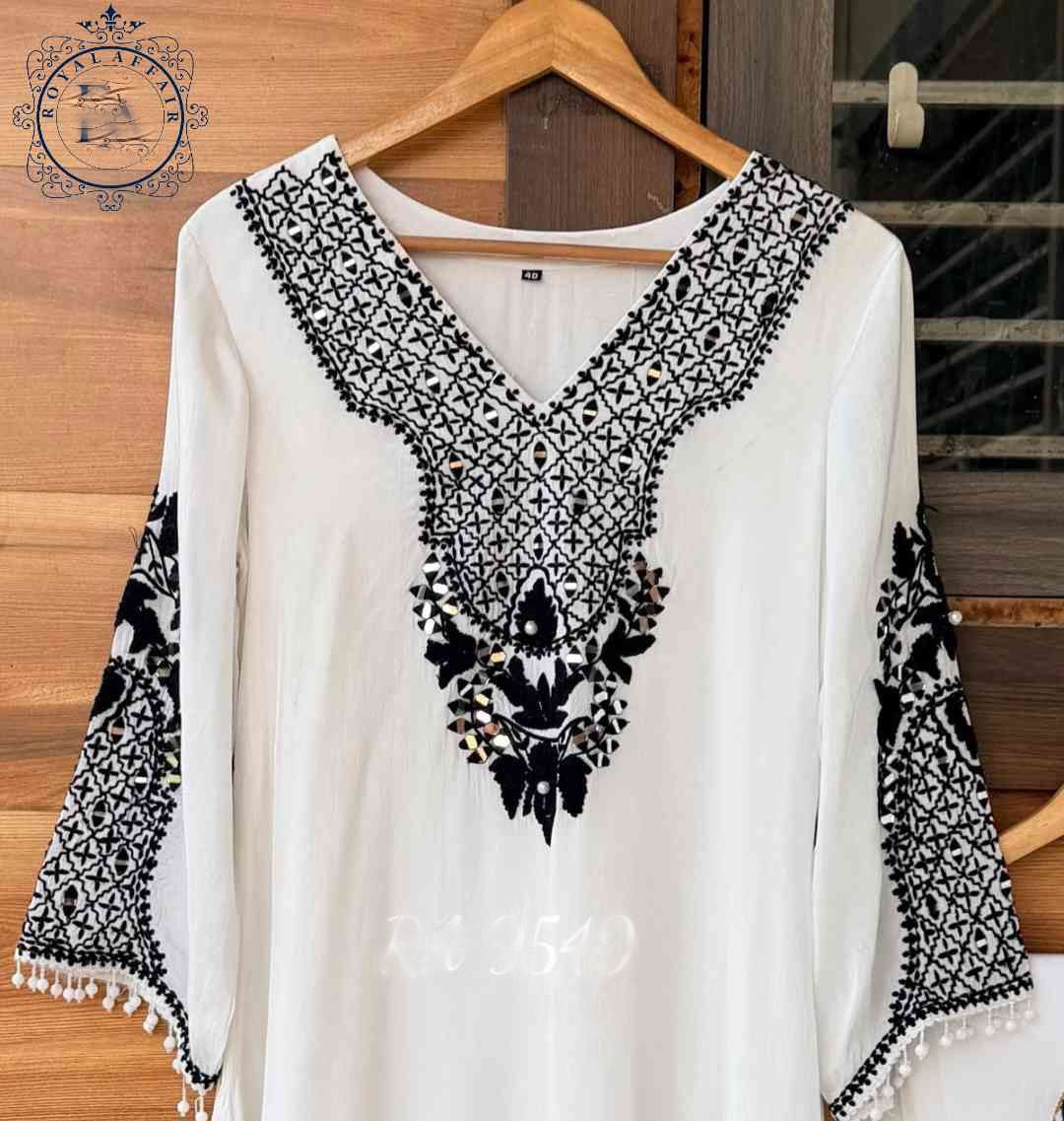 White silk salwar kameez fusion dress designer stitched dresses