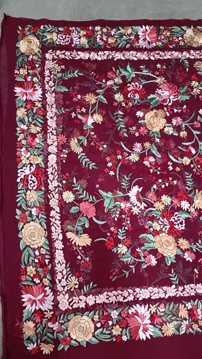 Raniganj Dupatta Authentic Parsi Gara Dupatta Parsi Dupatta
