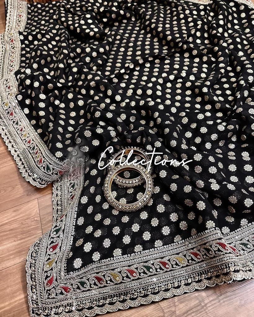 Vernia handwoven khaddi gorgette saree