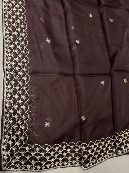 Mureeba organza pearl saree