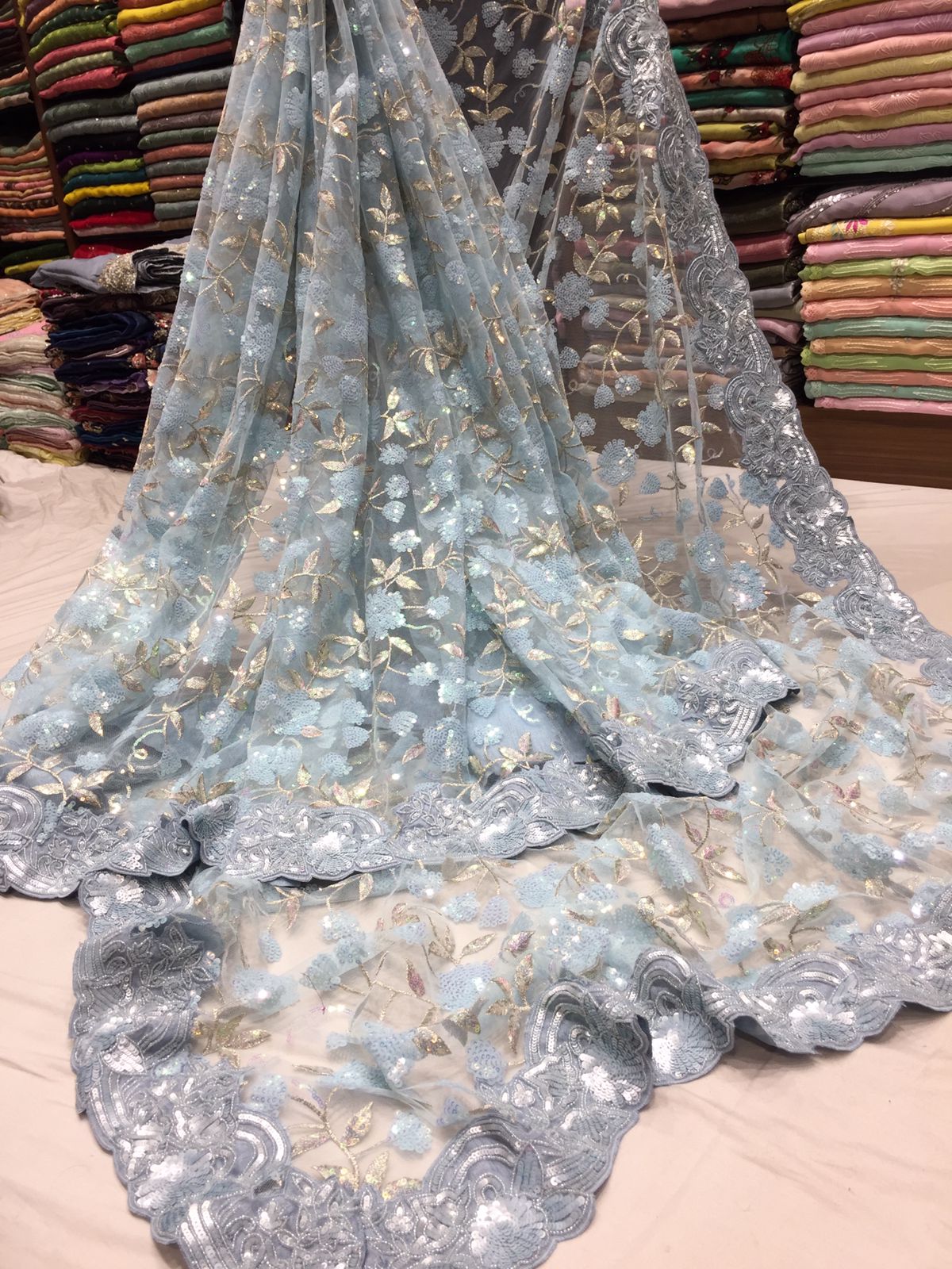 Lycra Sequence Saree Stylish Saree Indian sarees