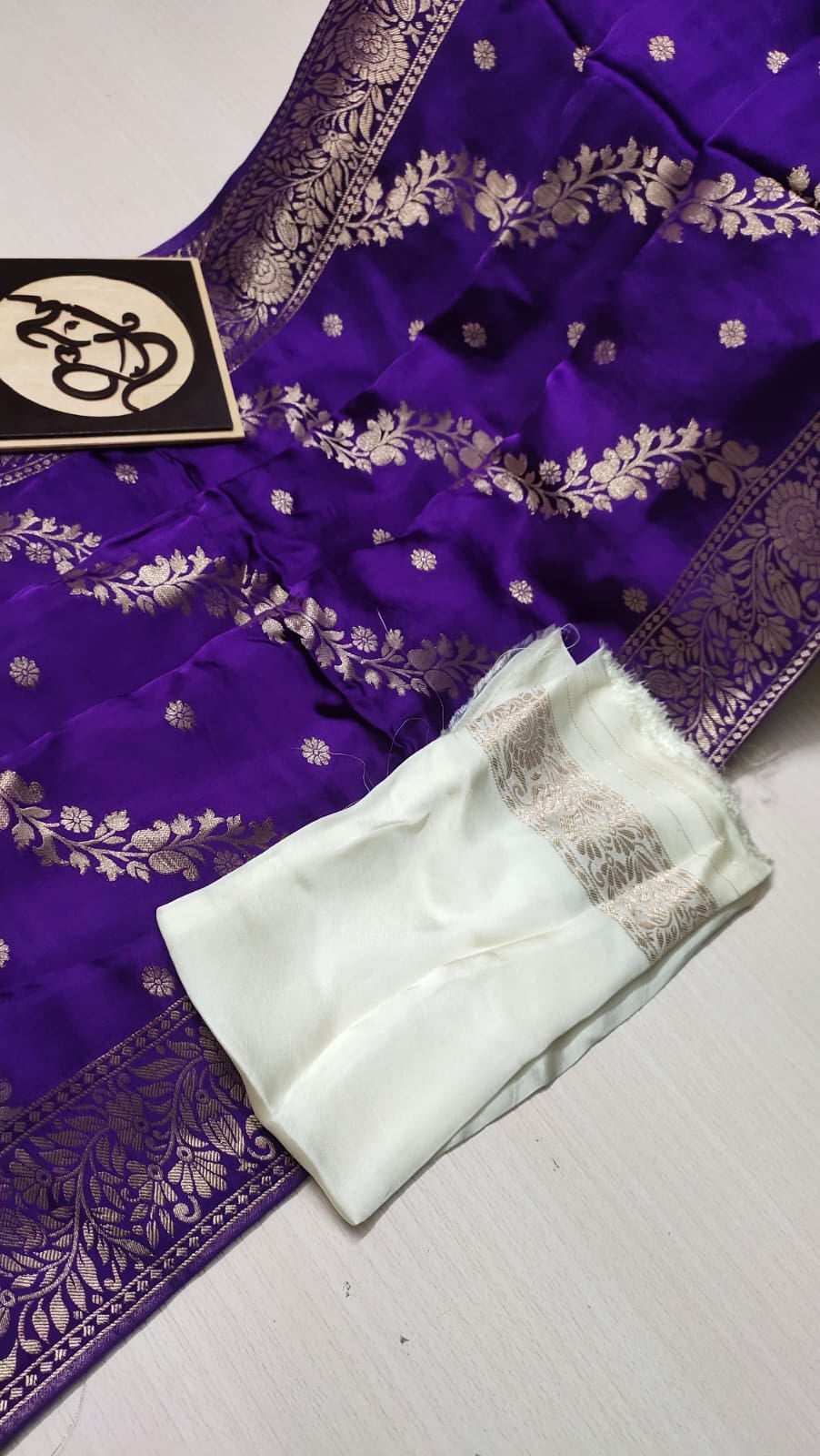 Purple munga Banarsi sarees