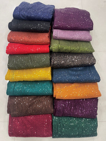 Celebs sequins partywear sexy sarees