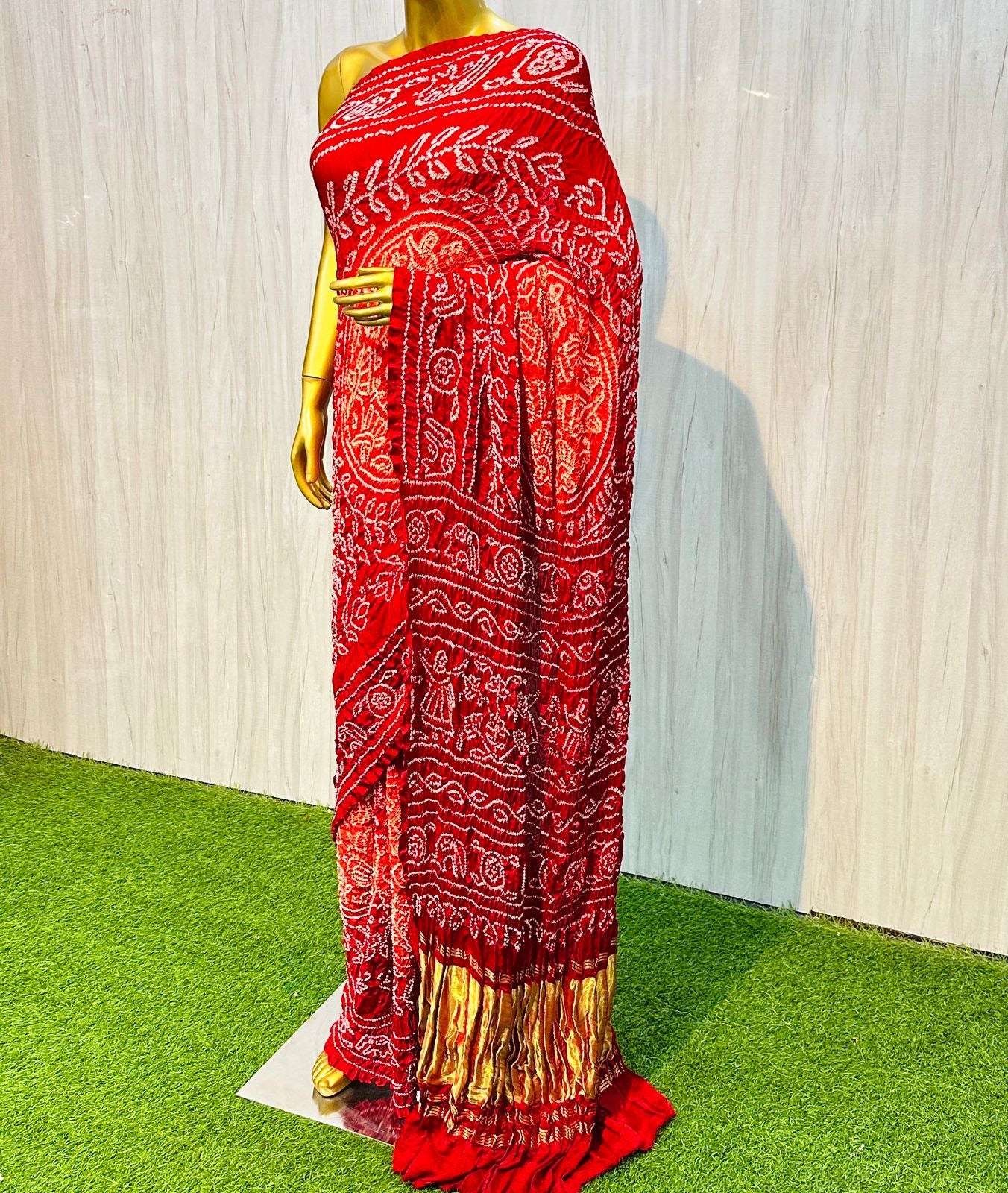Rai bandhani saree gajji silk sarees Indian sari blouse