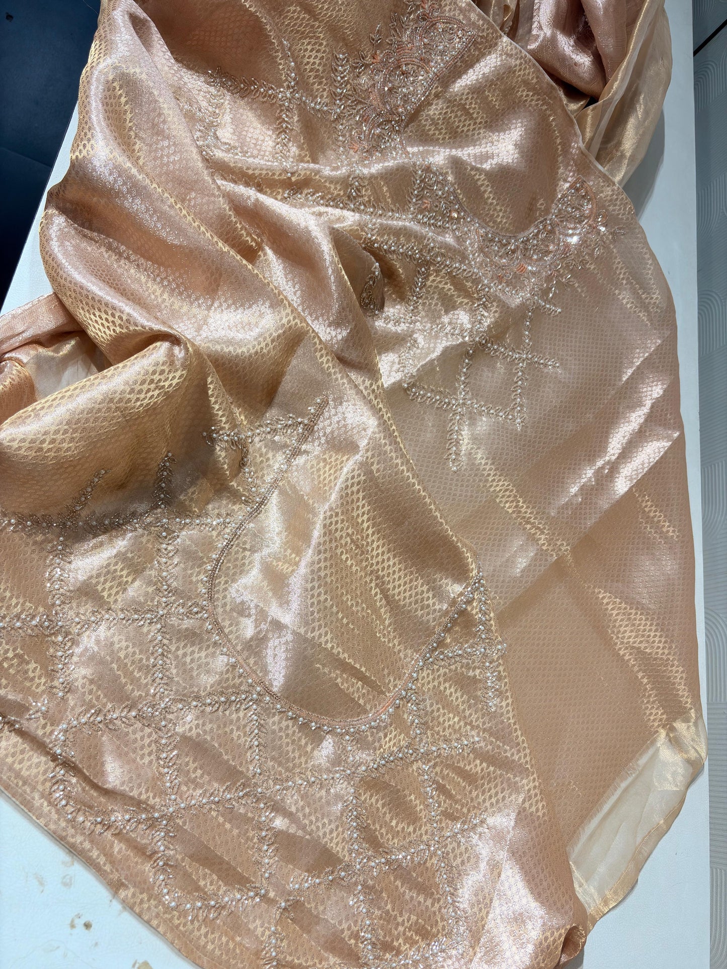 Banarsi gold tissue saree Indian sarees wedding sari blouse