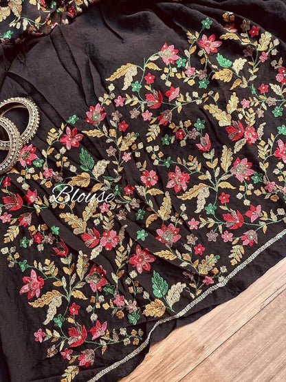 Rimini Embroidered Chinon Sarees