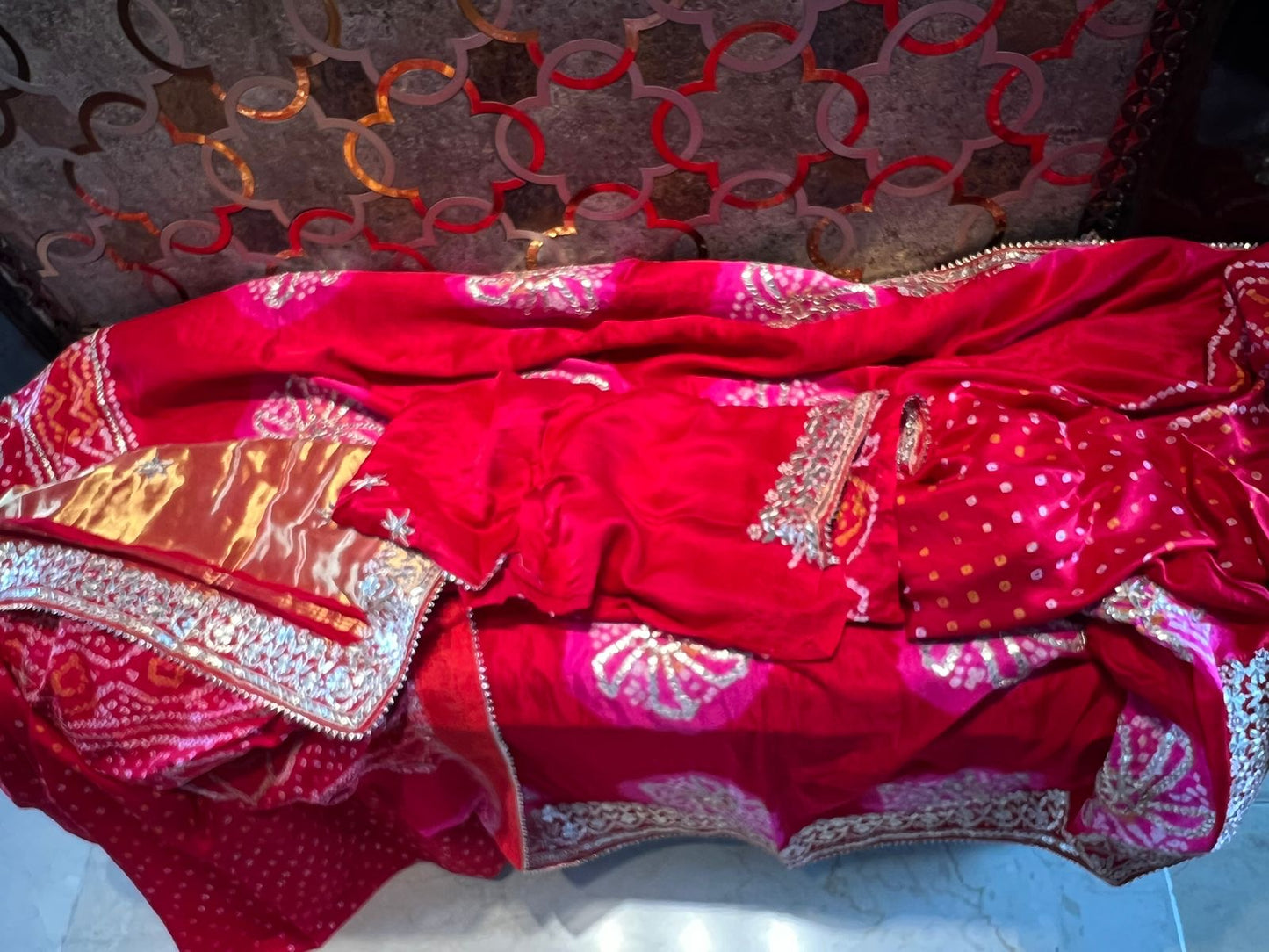 Red bridal saree Gajji silk saree Indian saree