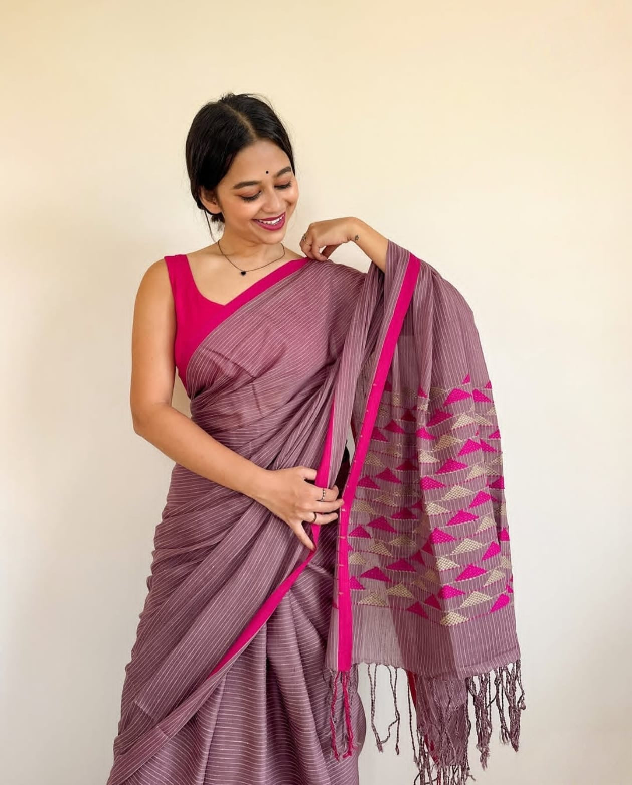 Handmade cotton saree khaddi cotton sarees blouse women sari