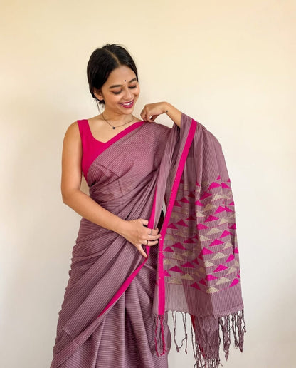 Handmade cotton saree khaddi cotton sarees blouse women sari