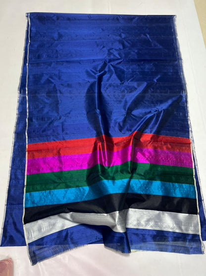 Royal Blue Heritage Chanderi Saree Celebrity looked Women sari