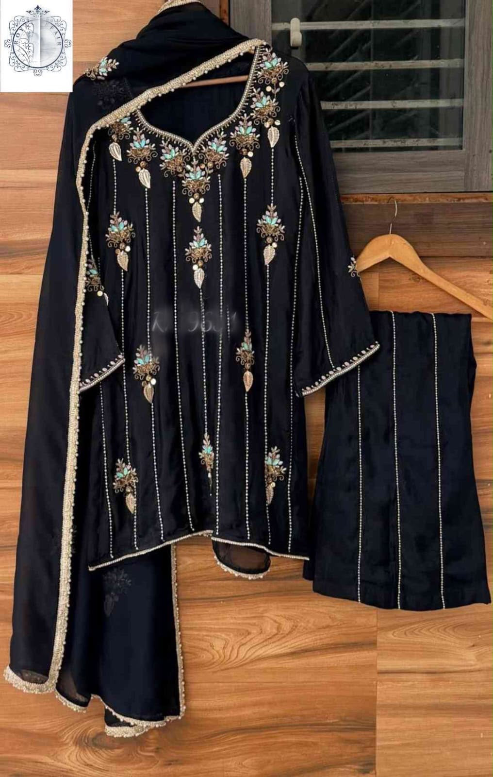 Russian silk stitched designer shirt dress
